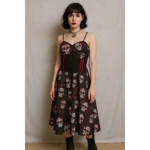 Sugar Skull 14 Black Rose Spider Web Halloween GoblinGirl Dark Fairycore Witchy‎